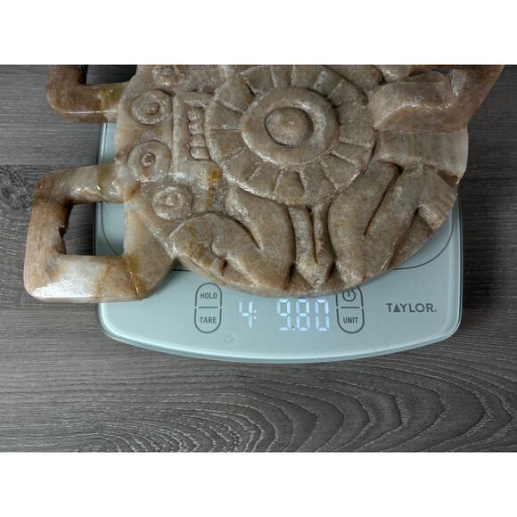 Vintage Hand-Carved Onyx Stone Turtle Figurine Tribal Aztec Mayan 9.8 lb 11” - Picture 12 of 12